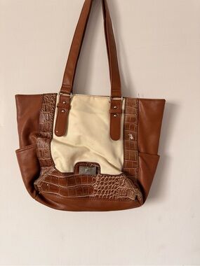 Brown & Cream Women’s Tote Bag